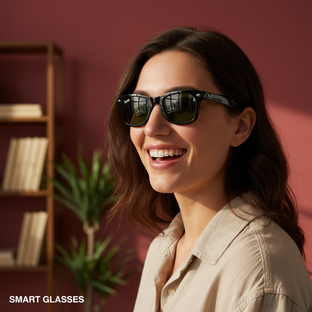 Ray-Ban Meta (Gen 1), Wayfarer, Shiny Black | Smart AI Glasses for Men, Women — 12 MP Ultra-Wide Camera, Open-Ear Speakers for Audio, Video Recording and Bluetooth — Green Lenses — Wearable Technology